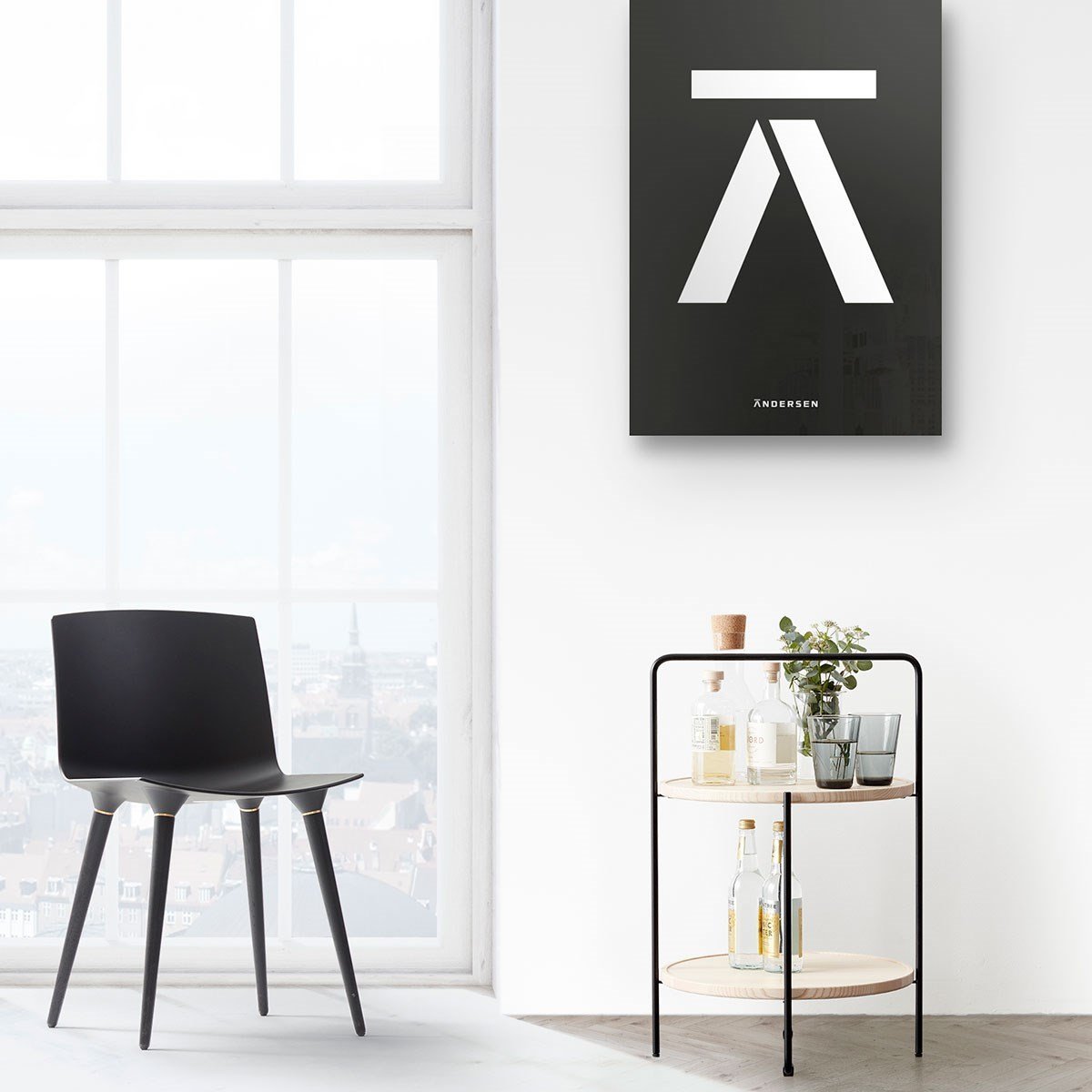 Table d'appoint Andersen Furniture, cendres, Ø46 cm