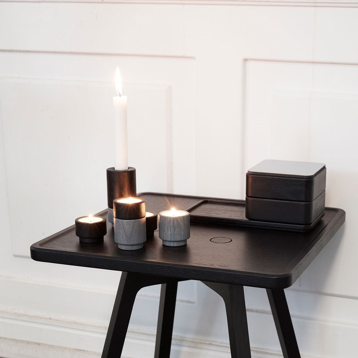 Andersen -meubels creëren mij Tealight -houder Ocean Gray, 3 cm