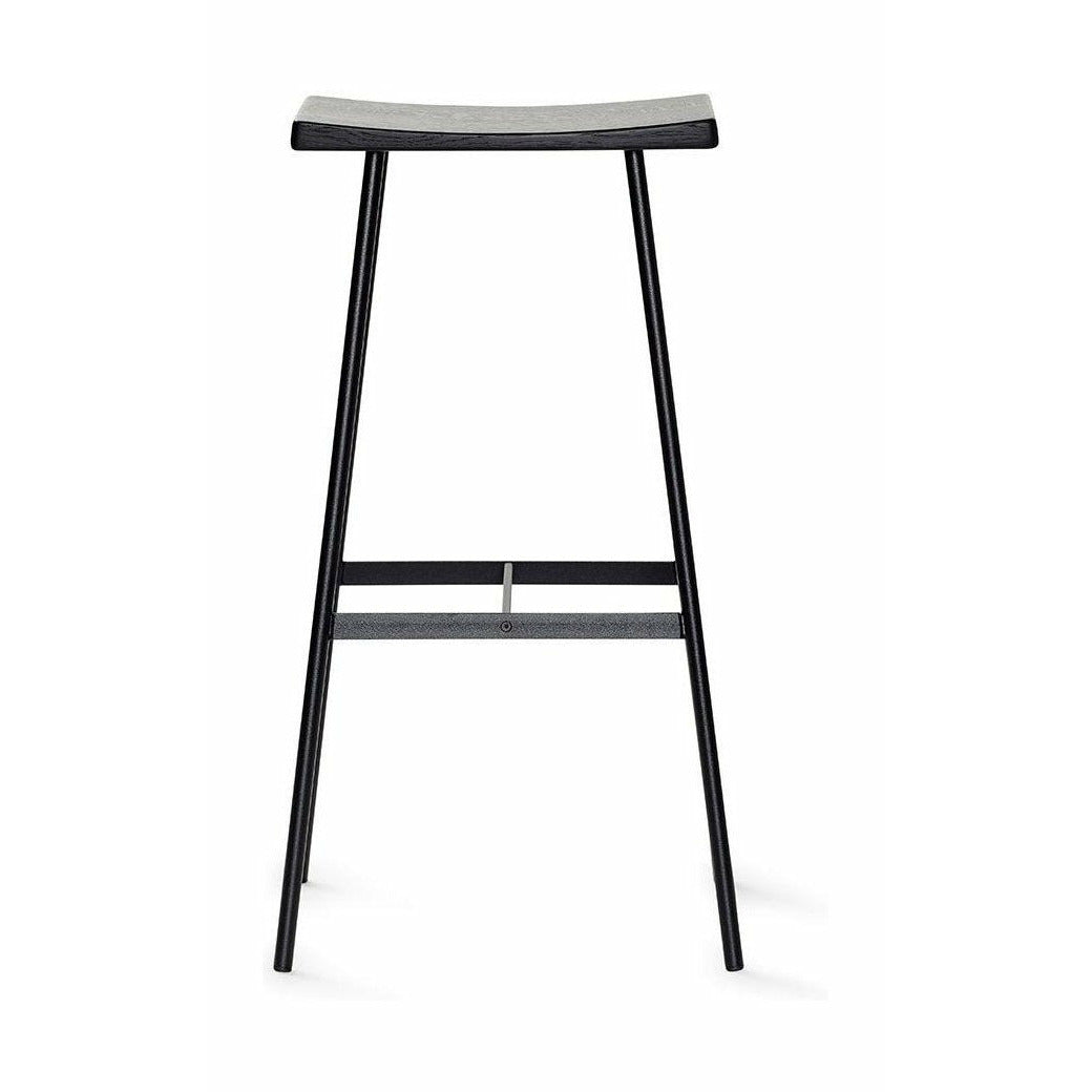Andersen Furniture HC2 Bar Tabures de roble negro, marco de acero, H 79 cm