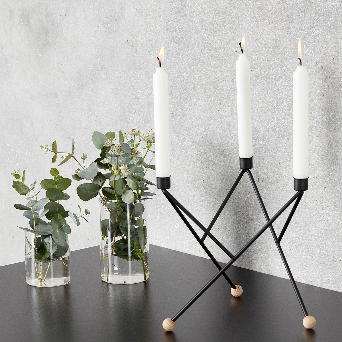 Andersen Furniture North Star Candlestick, negro, grande