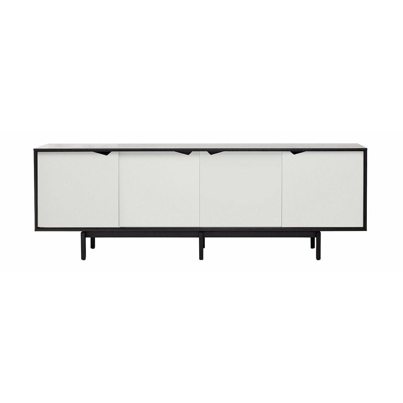 Andersen meubels S1 dressoir zwart, witte laden, 200 cm