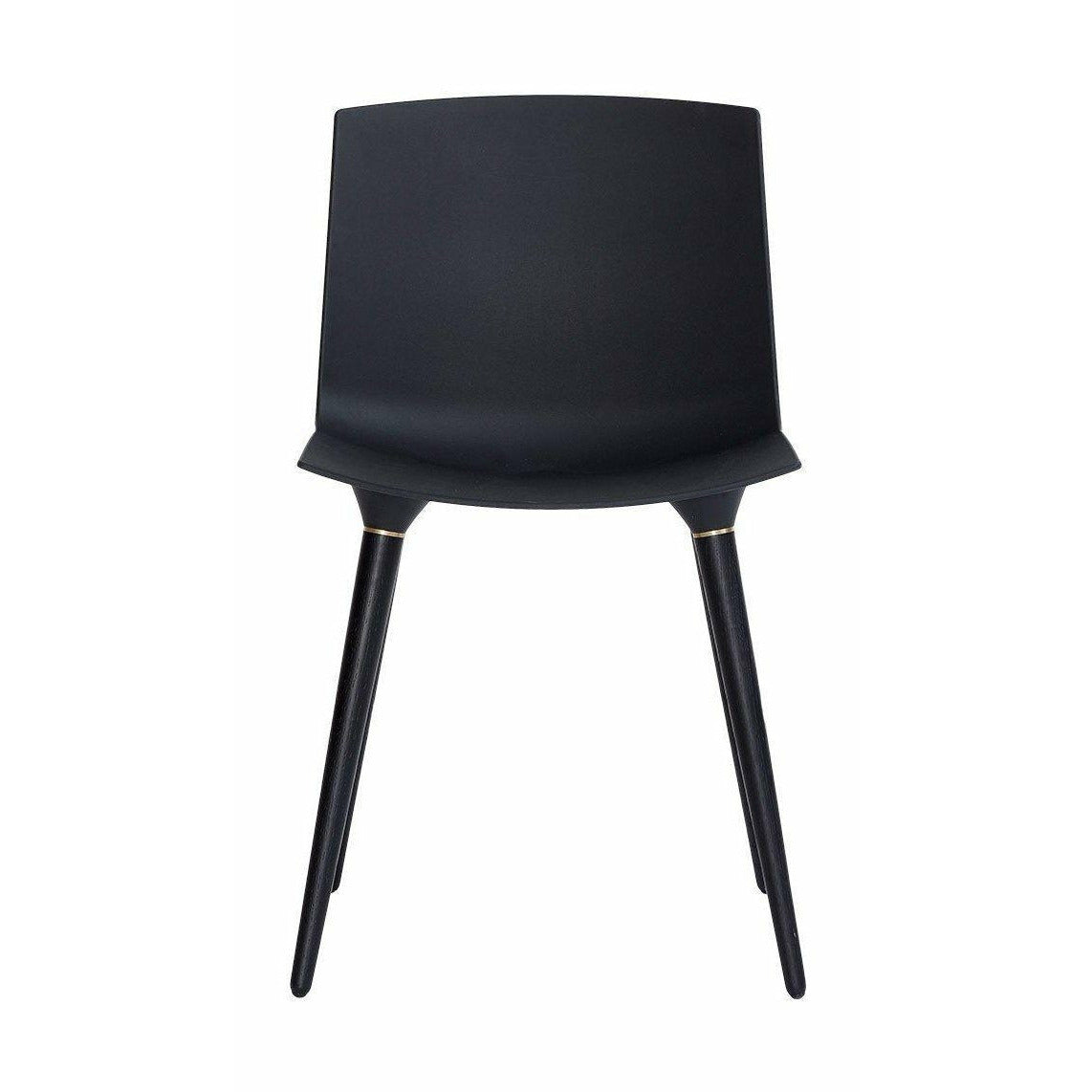 Chaise de meuble Andersen chaise laquée noire, siège en plastique noir