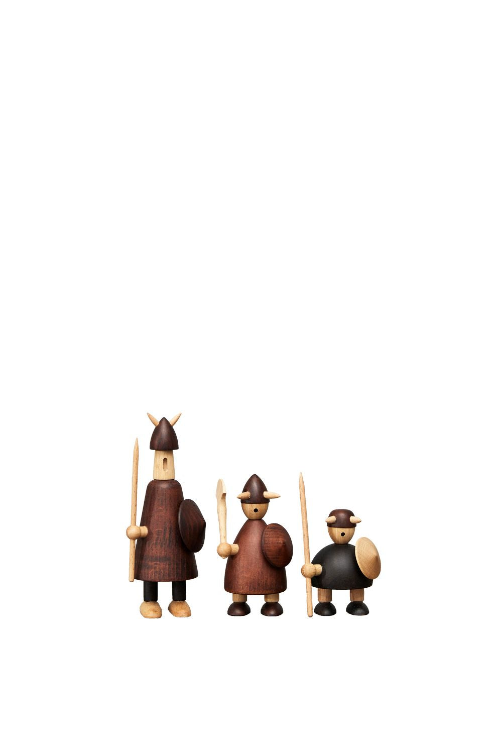 Meubles Andersen Les Vikings du Danemark Wooden Figure, ensemble de 3