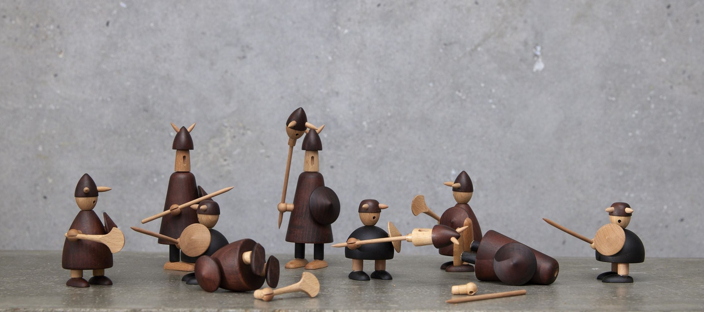 Andersen Möbel Die Wikinger der Dänemark -Holzfigur, groß