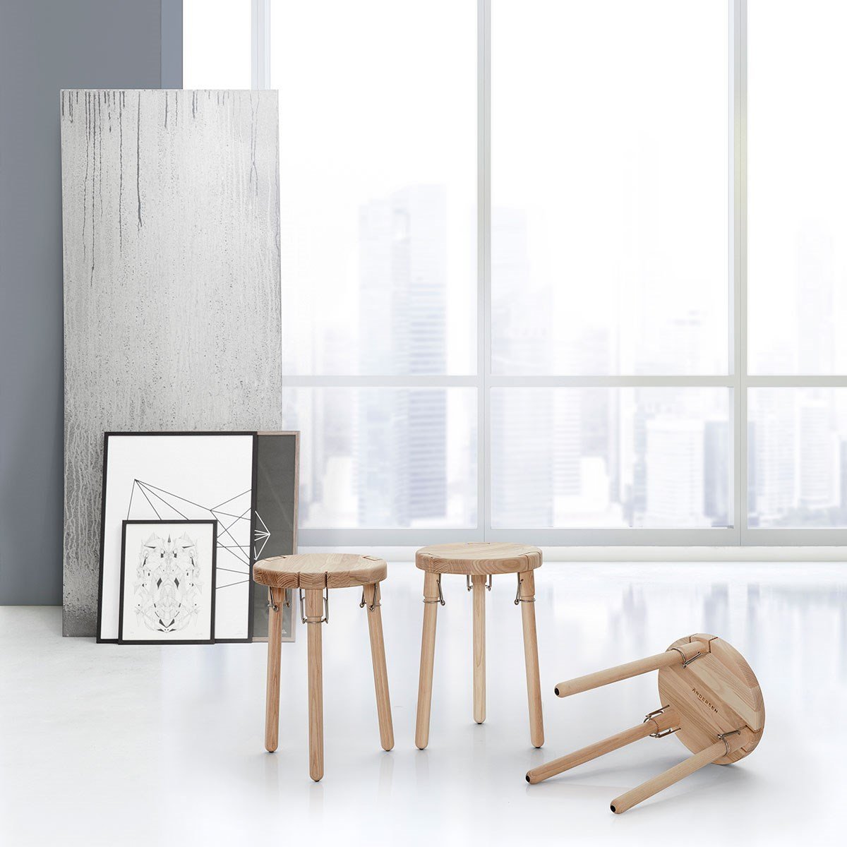 Andersen Möbel U1 Stuhl, Asche, 46 cm