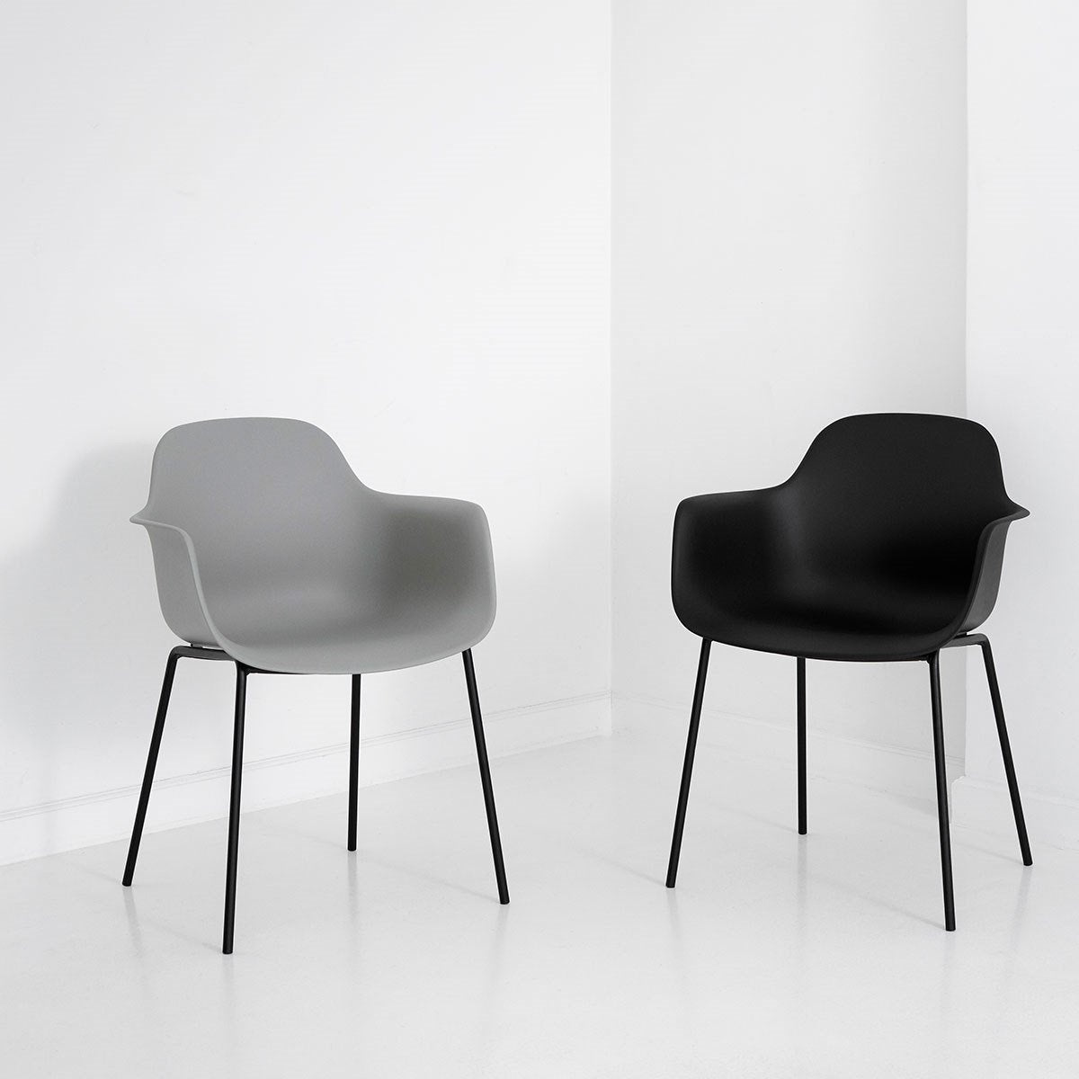 Andersern møbler AC3 stol sort ramme, grå sæde