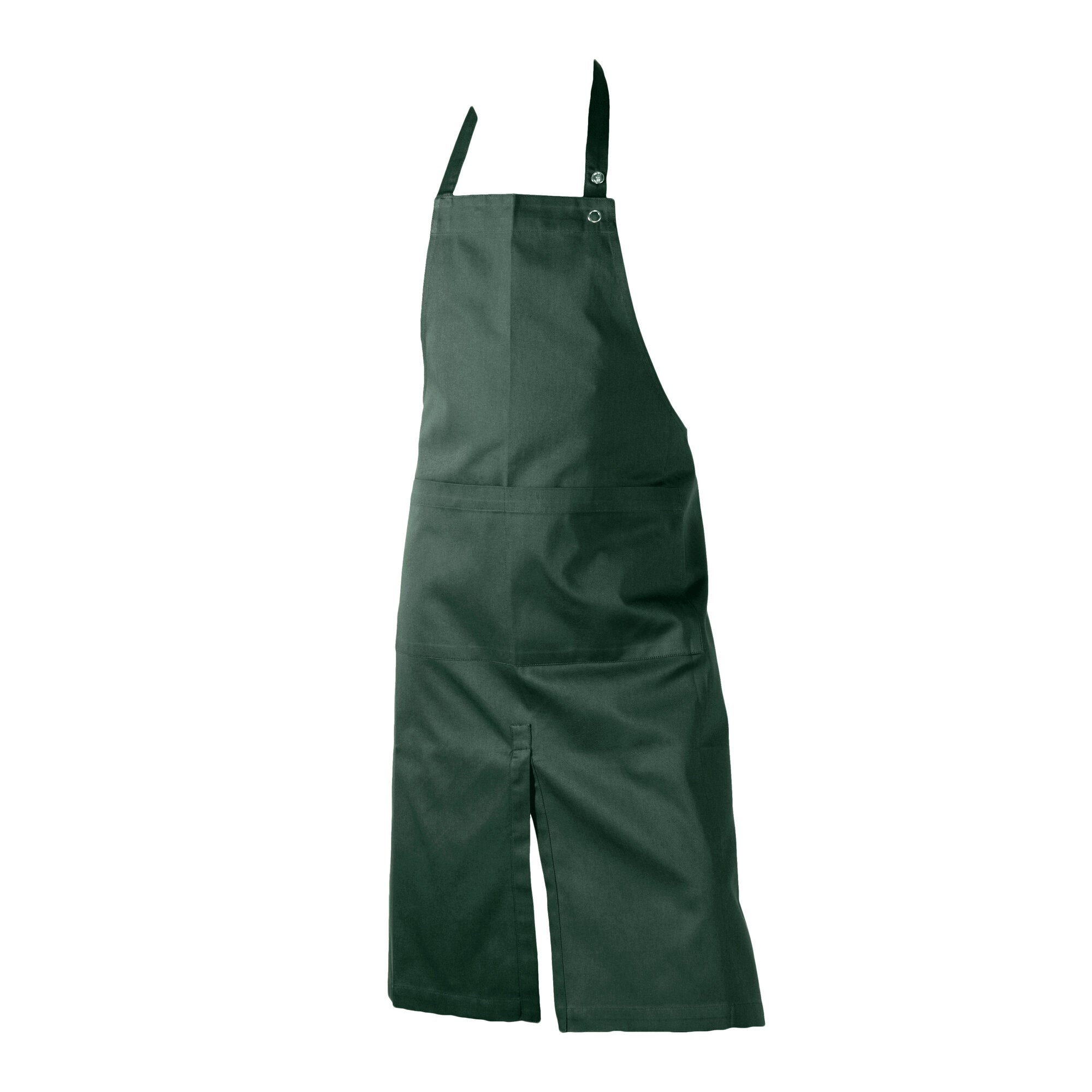 Det organiska företagets förkläde med fickan, mörkgrön