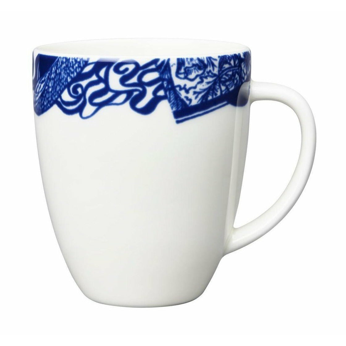 Arabien pastoraali vase 13 cm, hvid/blå