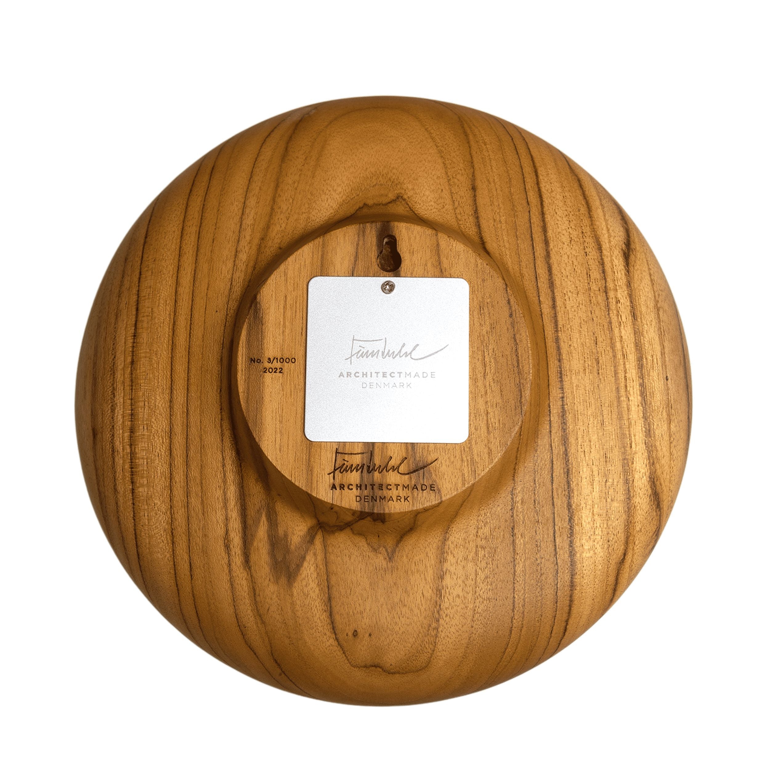 TEAK DE Reloj de pared Finn Juhl de arquitecto, Ø 35 cm