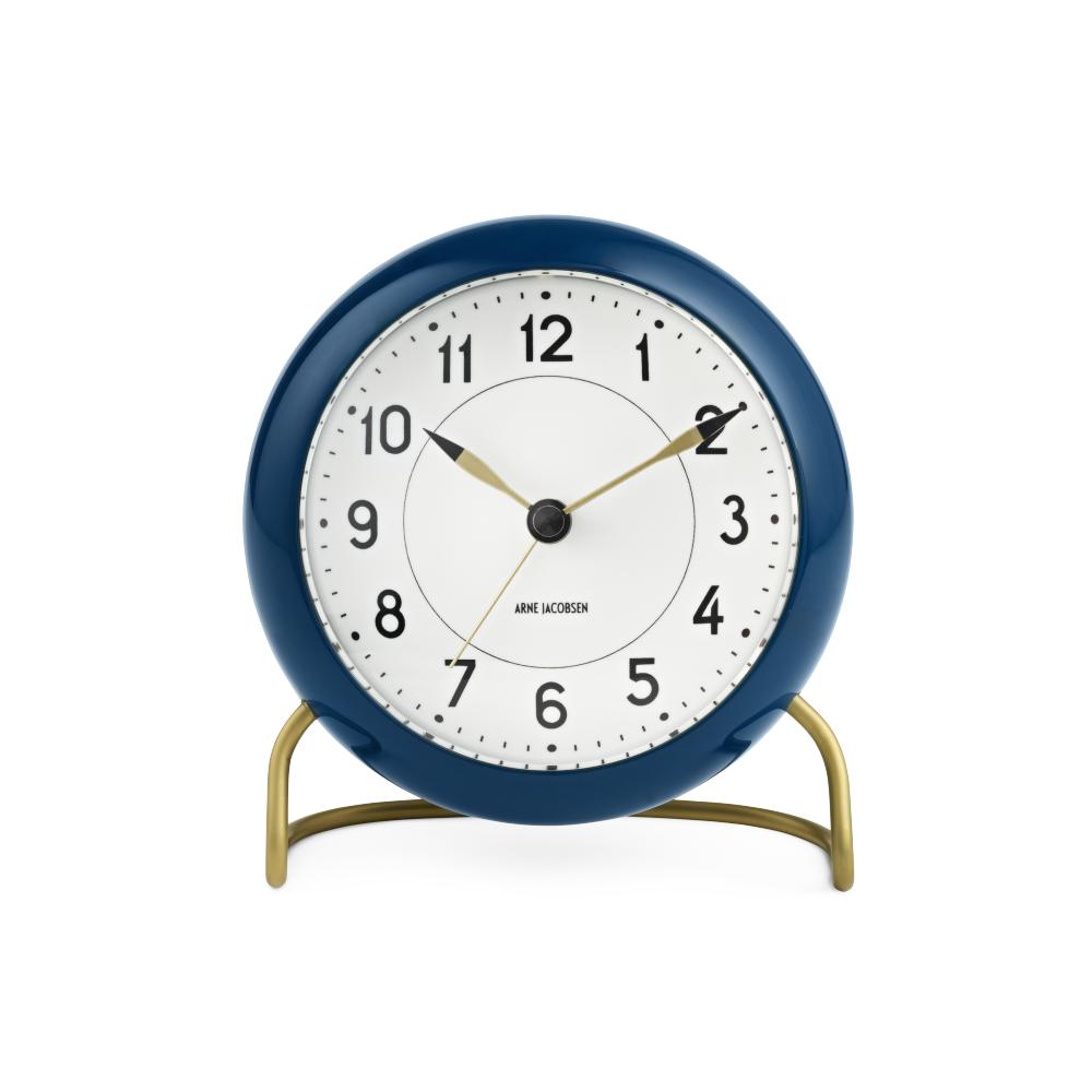 Relógio da mesa da estação Arne Jacobsen com alarme, gasolina