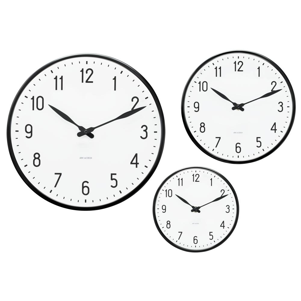 Reloj de pared de la estación Arne Jacobsen, 29 cm