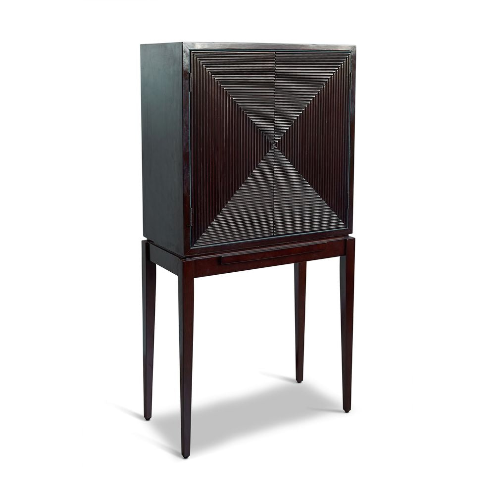 Modèles authentiques Art déco spiritueux armoire LX H 75x150 cm, marron