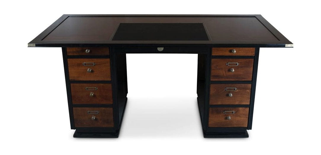 Auténtico modelos Captain's Desk LX H 170x78, negro