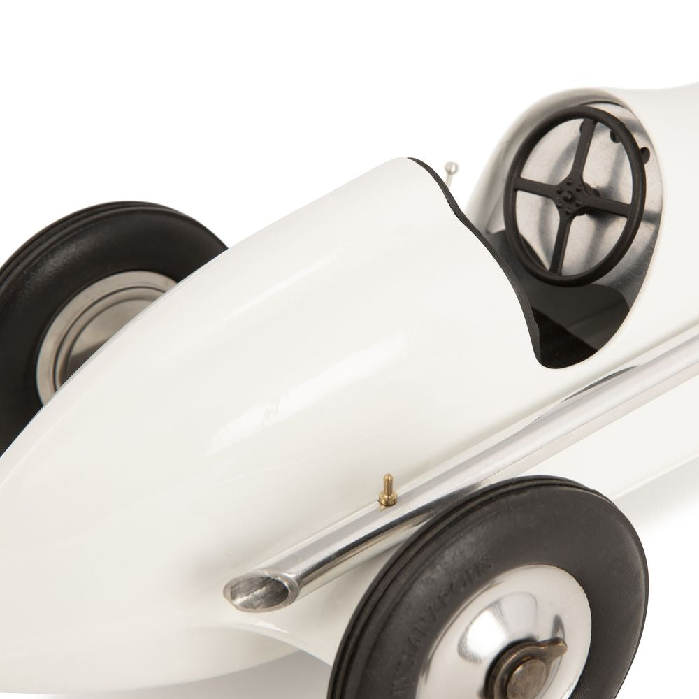 Modelos auténticos de modelos Indianapolis Racing Car Model, White/Black