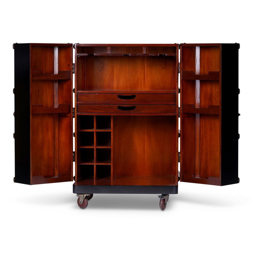 Autentiske modeller Polo Club Travel Cugcase Cabinet Bar, Black