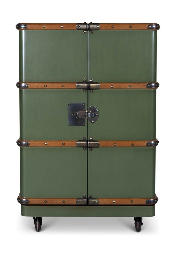 Modèles authentiques Polo Club Travel Suitcase Cabinet Bar, Green Field