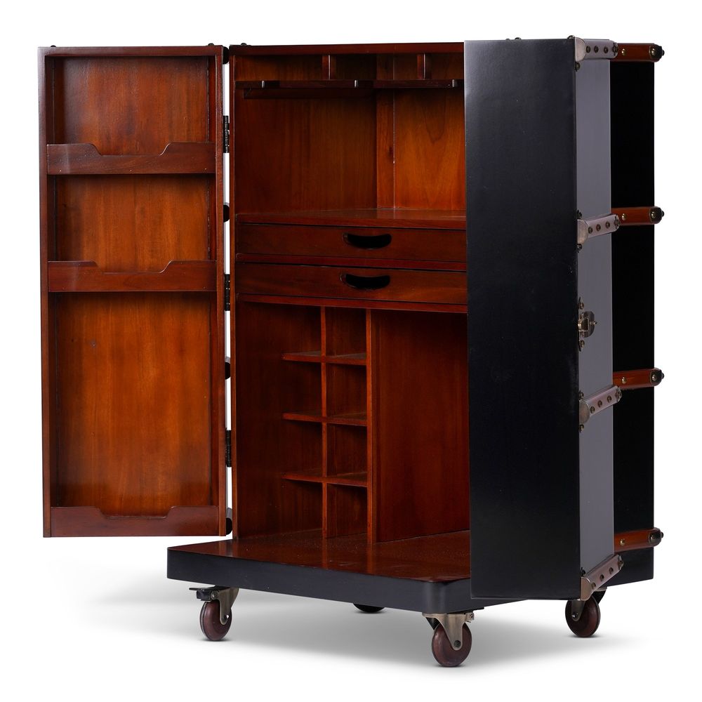 Modèles authentiques Polo Club Travel Varity Cabinet Bar, noir