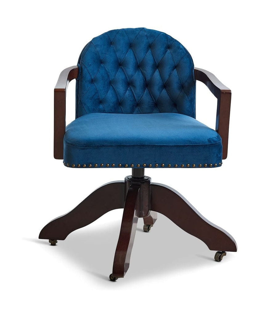 Chaise de bureau du sénateur de modèles authentiques, bleu