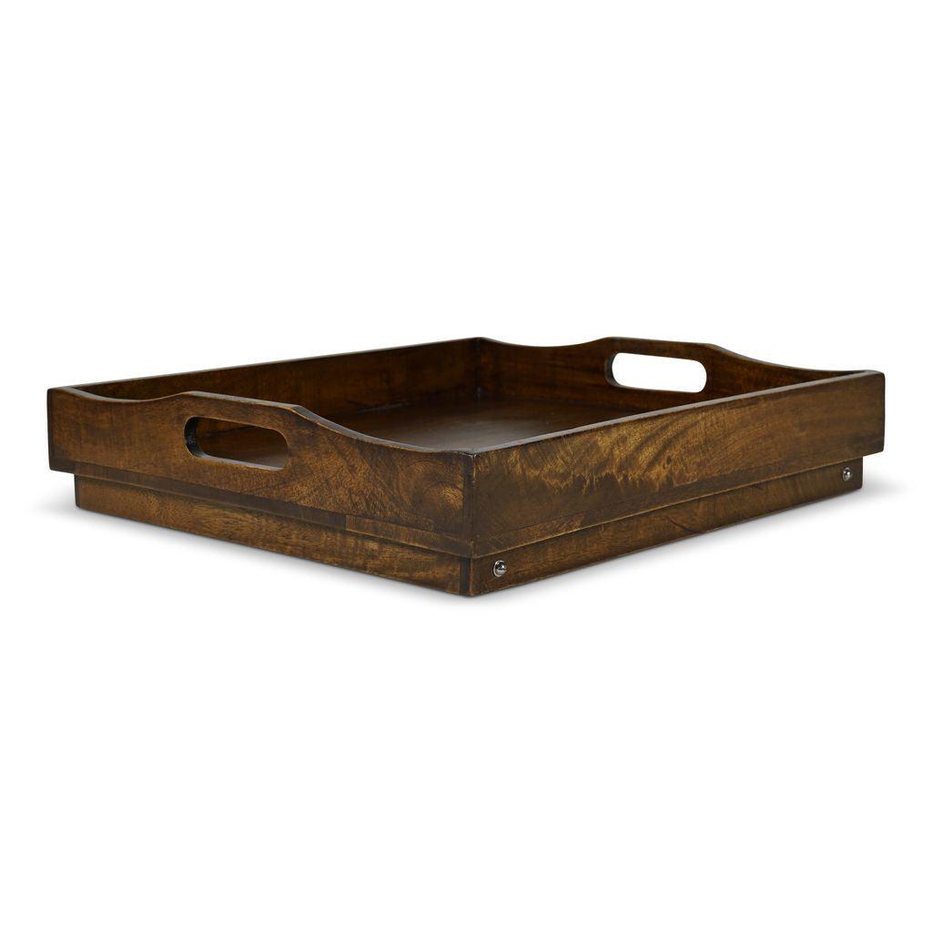 Authentic Models Wooden Serving Tray With Folding Feet, Small