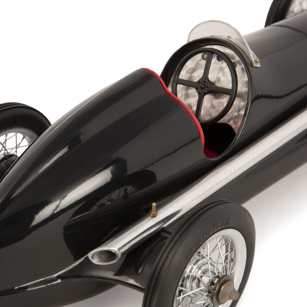 Modèles authentiques Modèles de voiture de course de flèche en argent noir, siège rouge