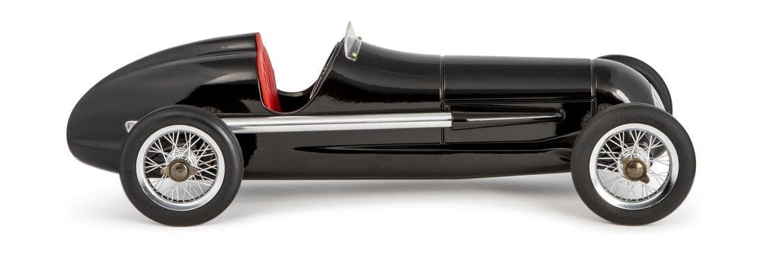 Autentiske modeller Silver Arrow Racing Car Model sort, rødt sæde