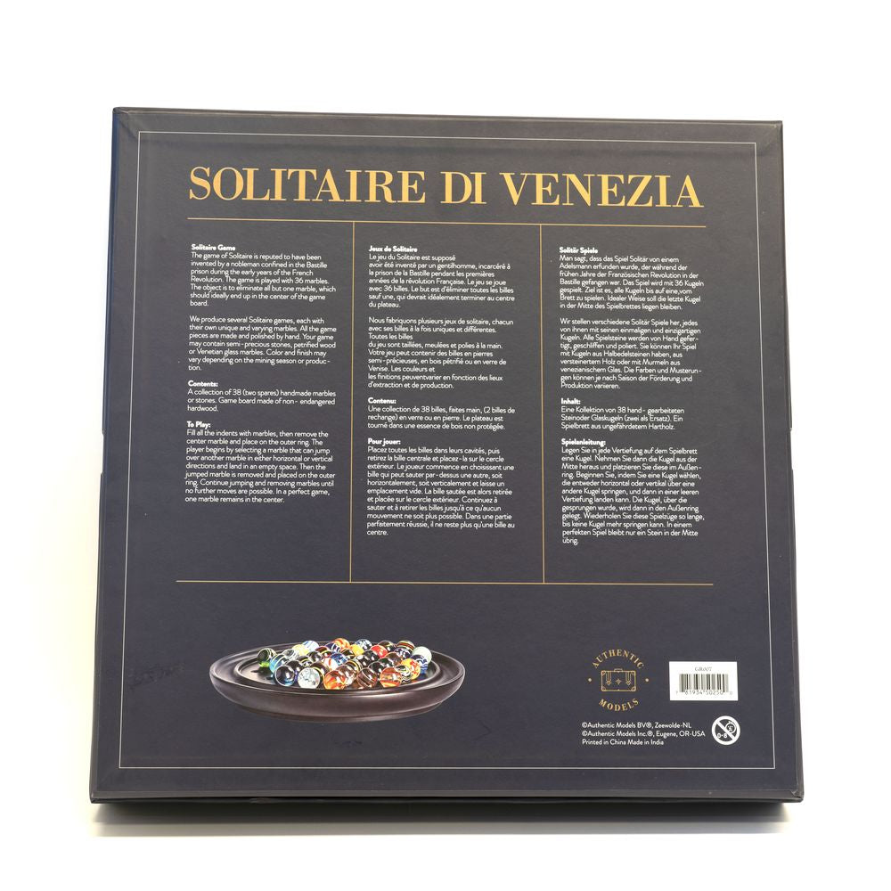 Autentiska modeller Solitaire di Venezia Game 25 mm glasbollar