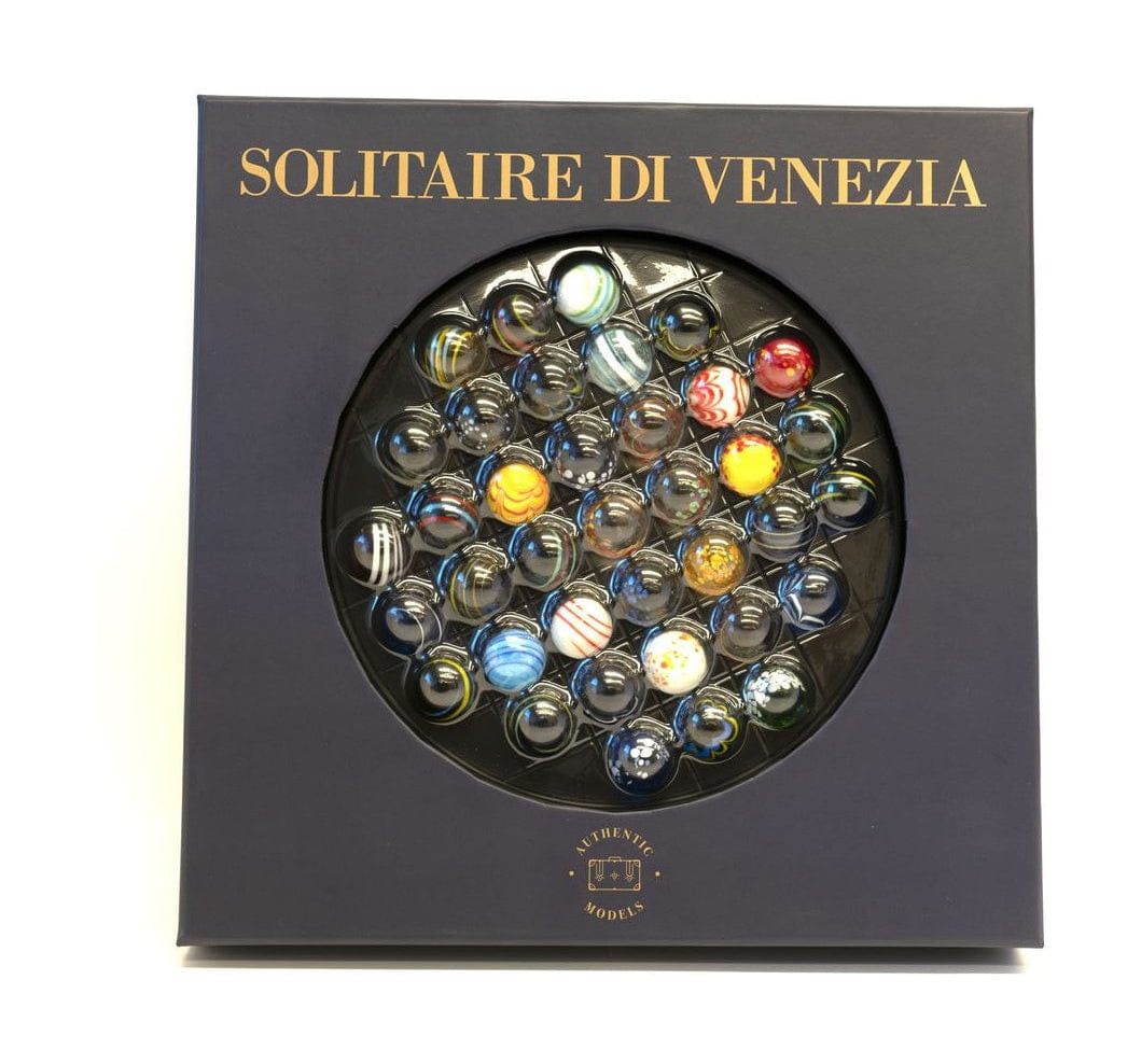 Autentiska modeller Solitaire di Venezia Game 25 mm glasbollar