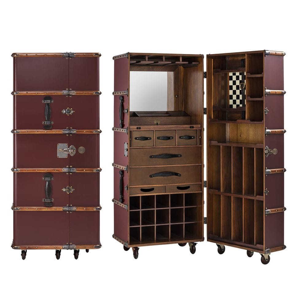 Authentische Modelle Kabine Cabinet Case, Burgund