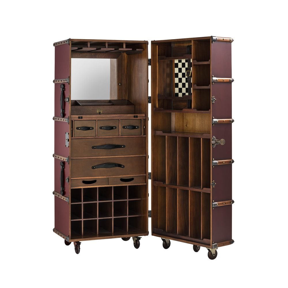 Authentische Modelle Kabine Cabinet Case, Burgund