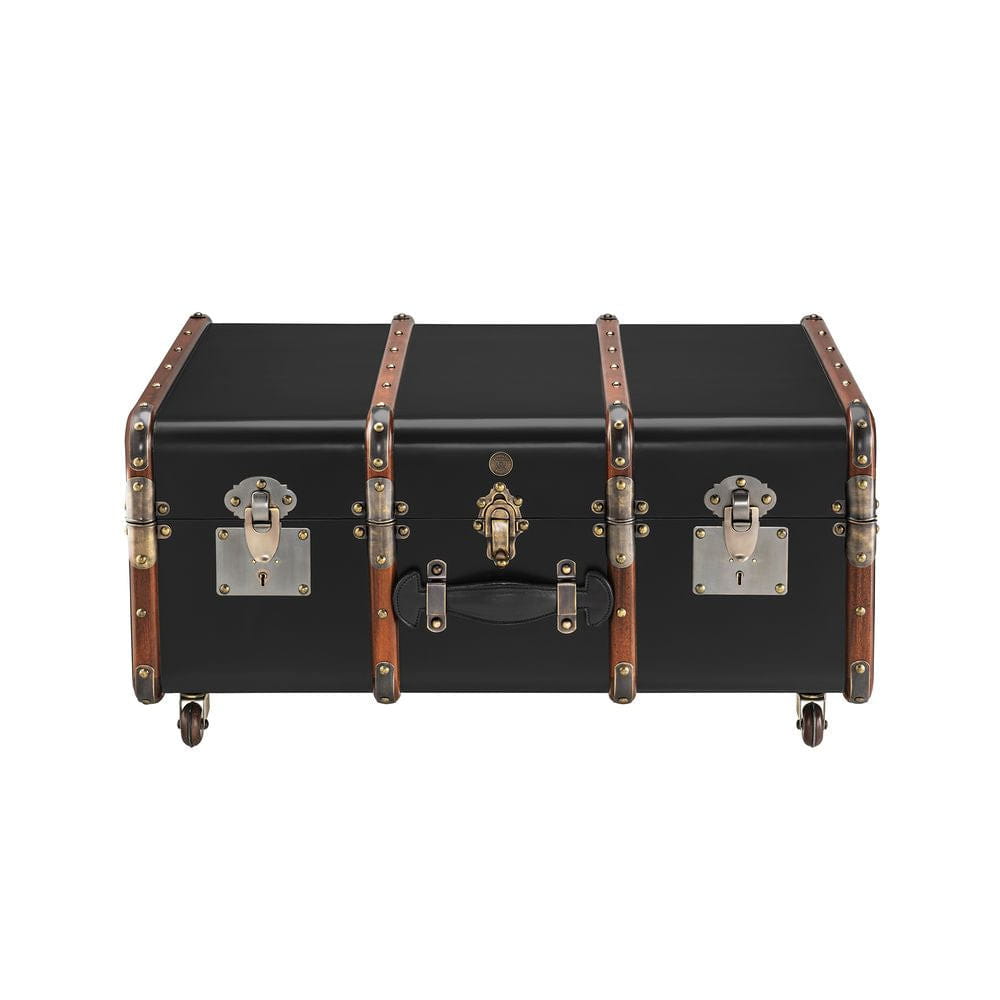 Authentic Models Stateroom Trunk Coffee Table, Black