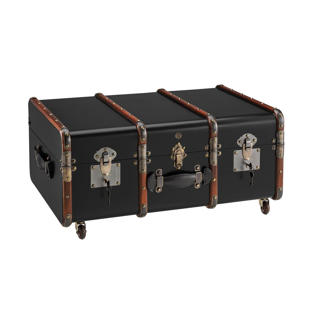 Authentic Models Stateroom Trunk Coffee Table, Black