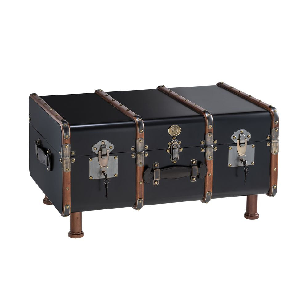 Authentic Models Stateroom Trunk Coffee Table, Black