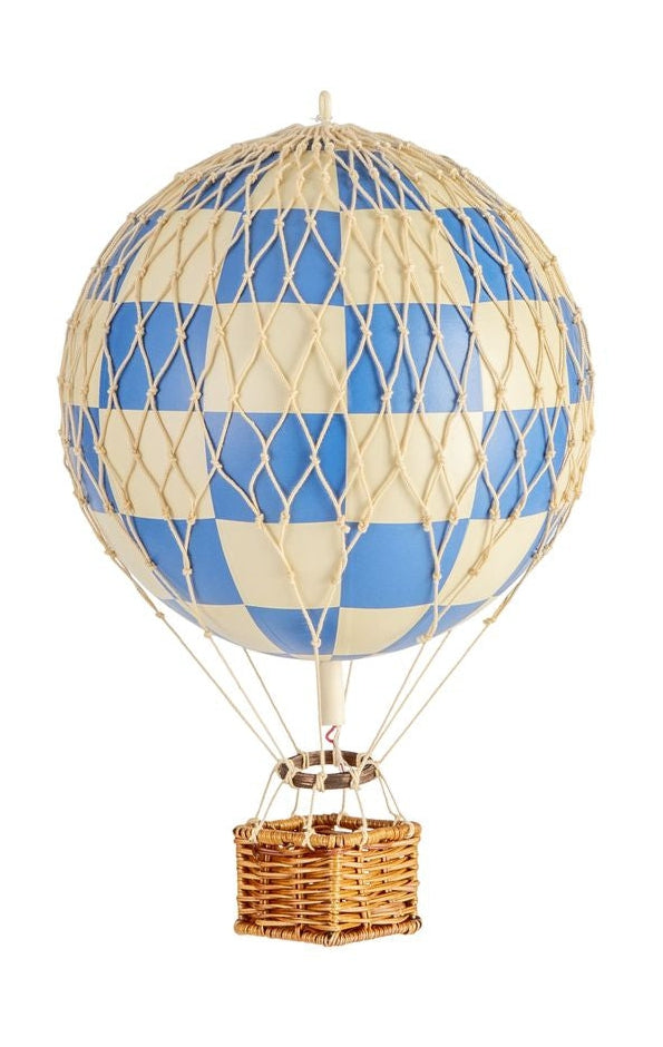 Autentiske modeller rejser let ballonmodel, tjek blå, Ø 18 cm