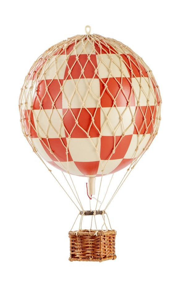 Autentiske modeller rejser let ballonmodel, tjek rød, Ø 18 cm