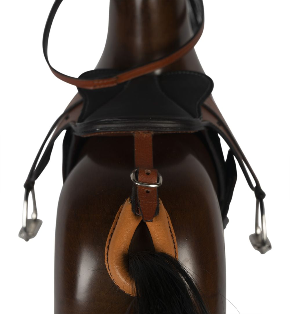 Modèles authentiques Replice de cheval à bascule victorien, brun foncé