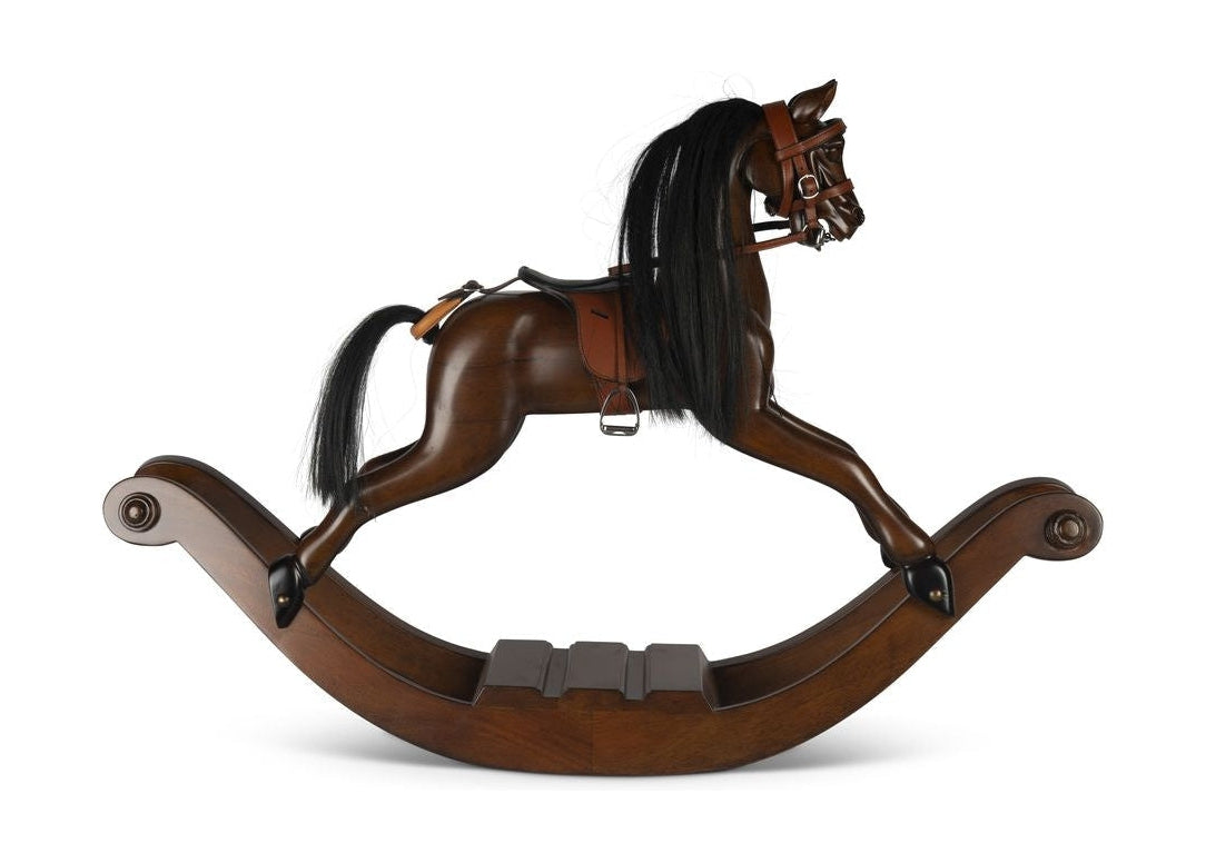 Autentiske modeller Victorian Rocking Horse Replica, mørkebrun