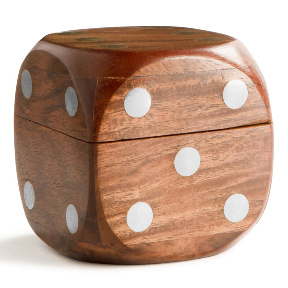 Auténticos modelos Cube Box Throw the Dice, Silver