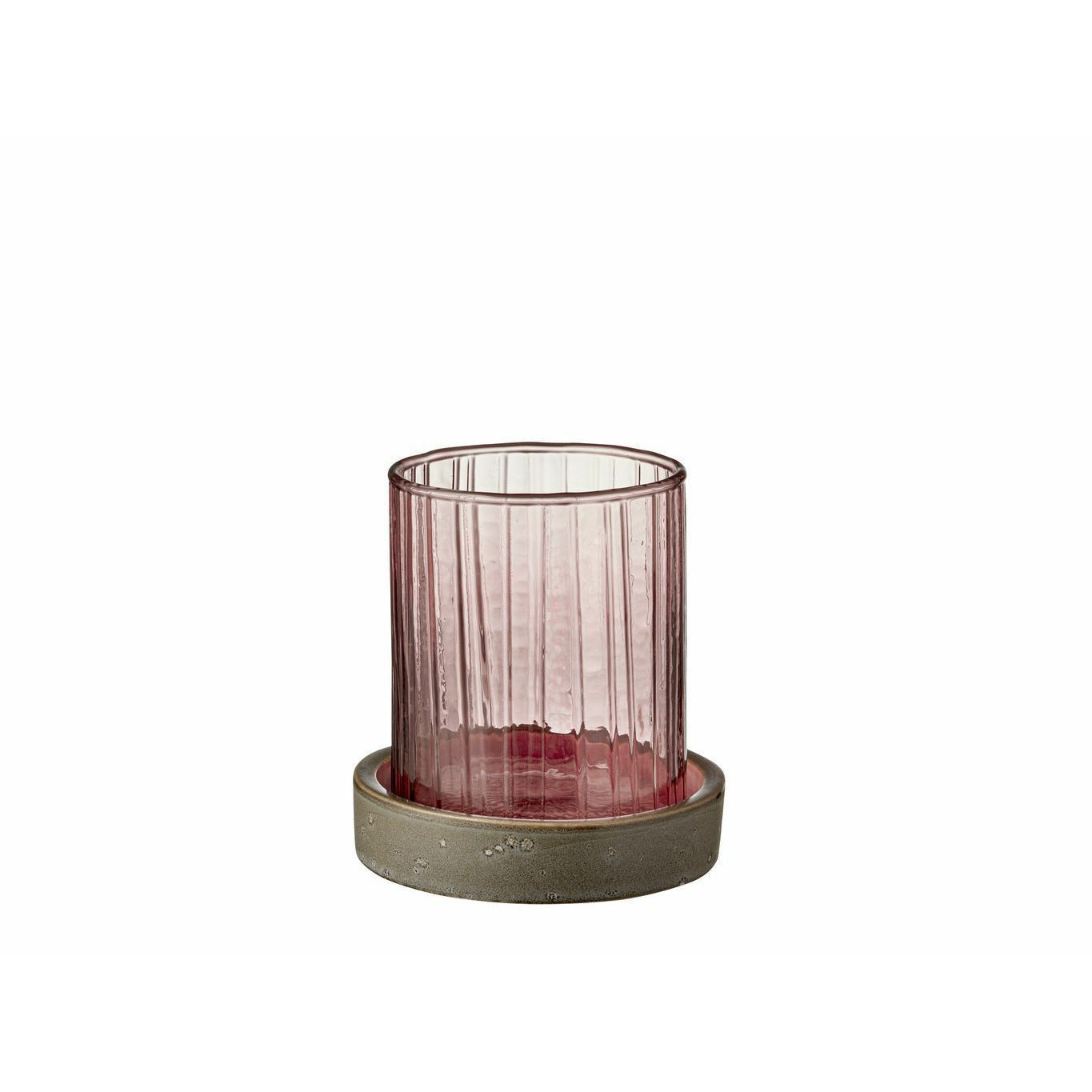 Bitz Hurricane With Led Candle 11 Cm, Pink