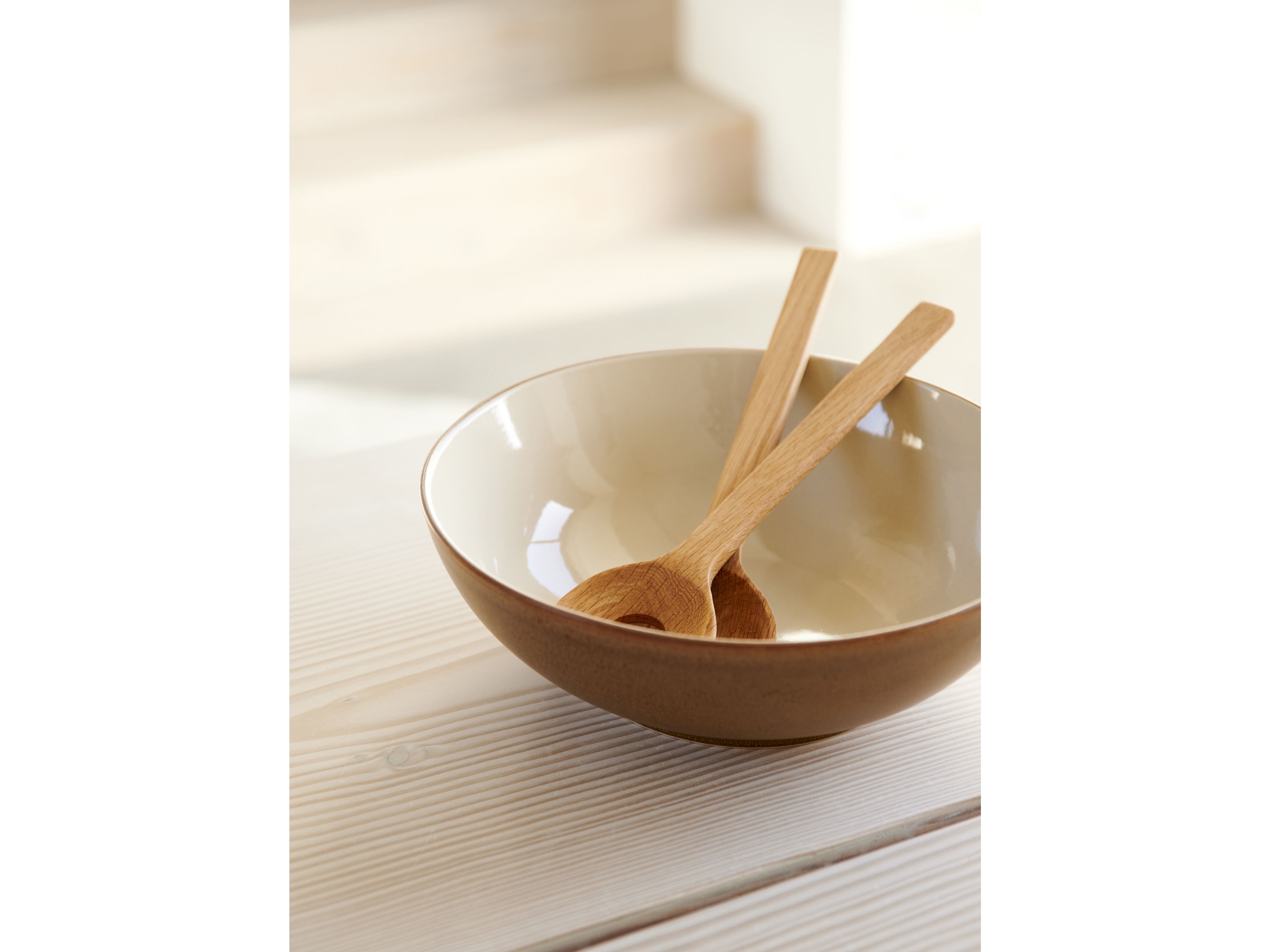 Bitz Salad Bowl 24 Cm, Wood/Sand