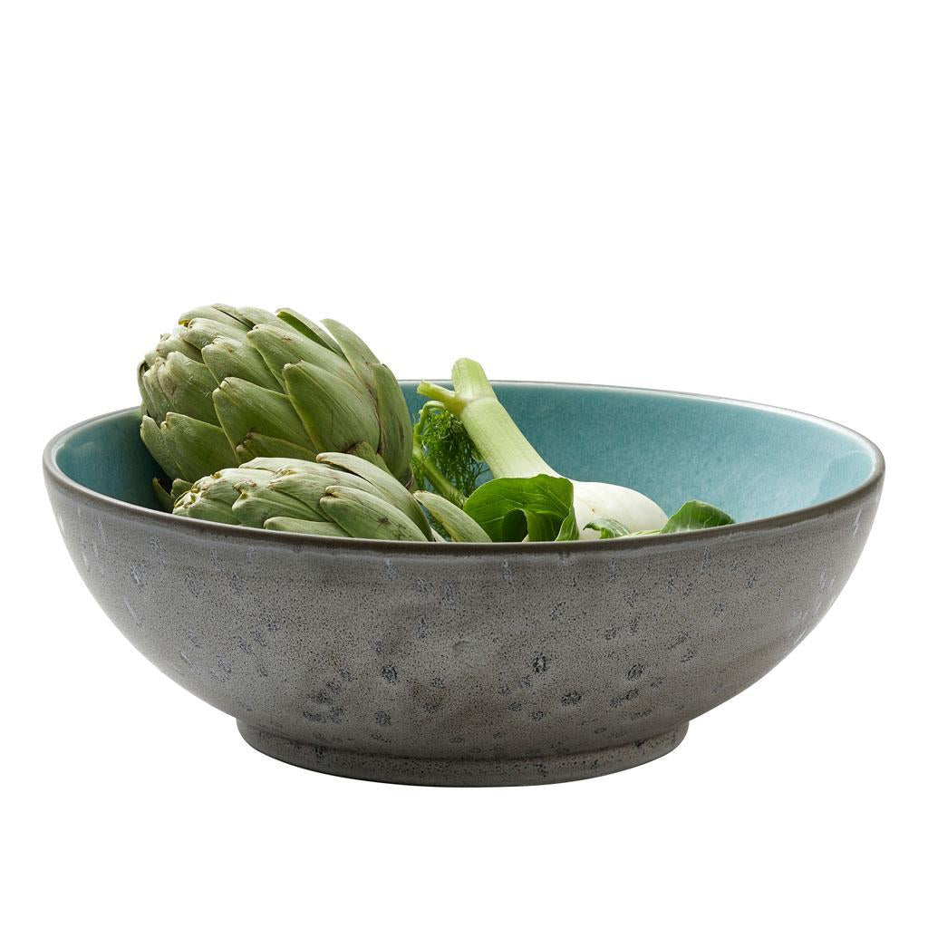 Bitz Salad Bowl, Gray/Light Blue, Ø 30 cm