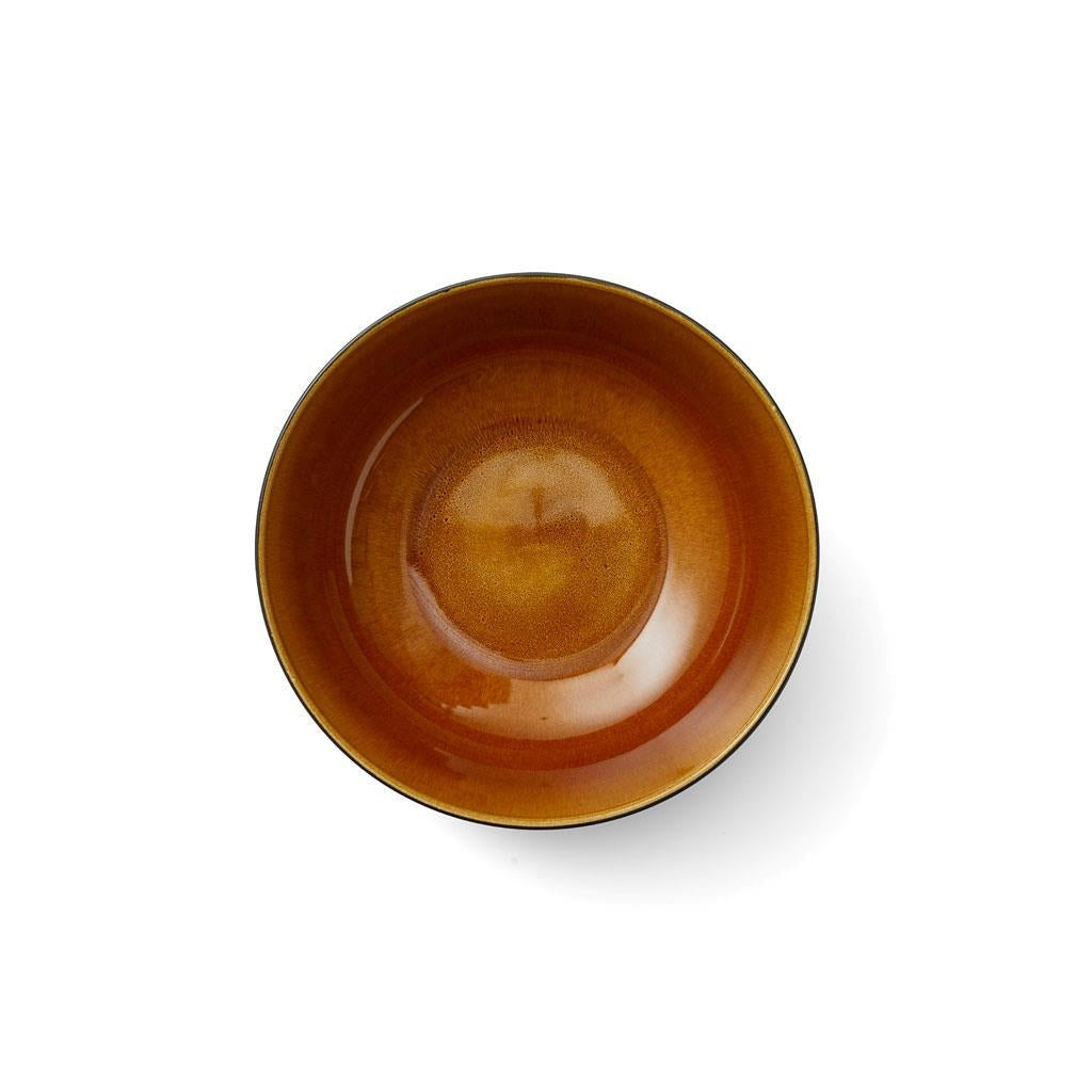 Bitz Salad Bowl, Black/Amber, ø 30cm