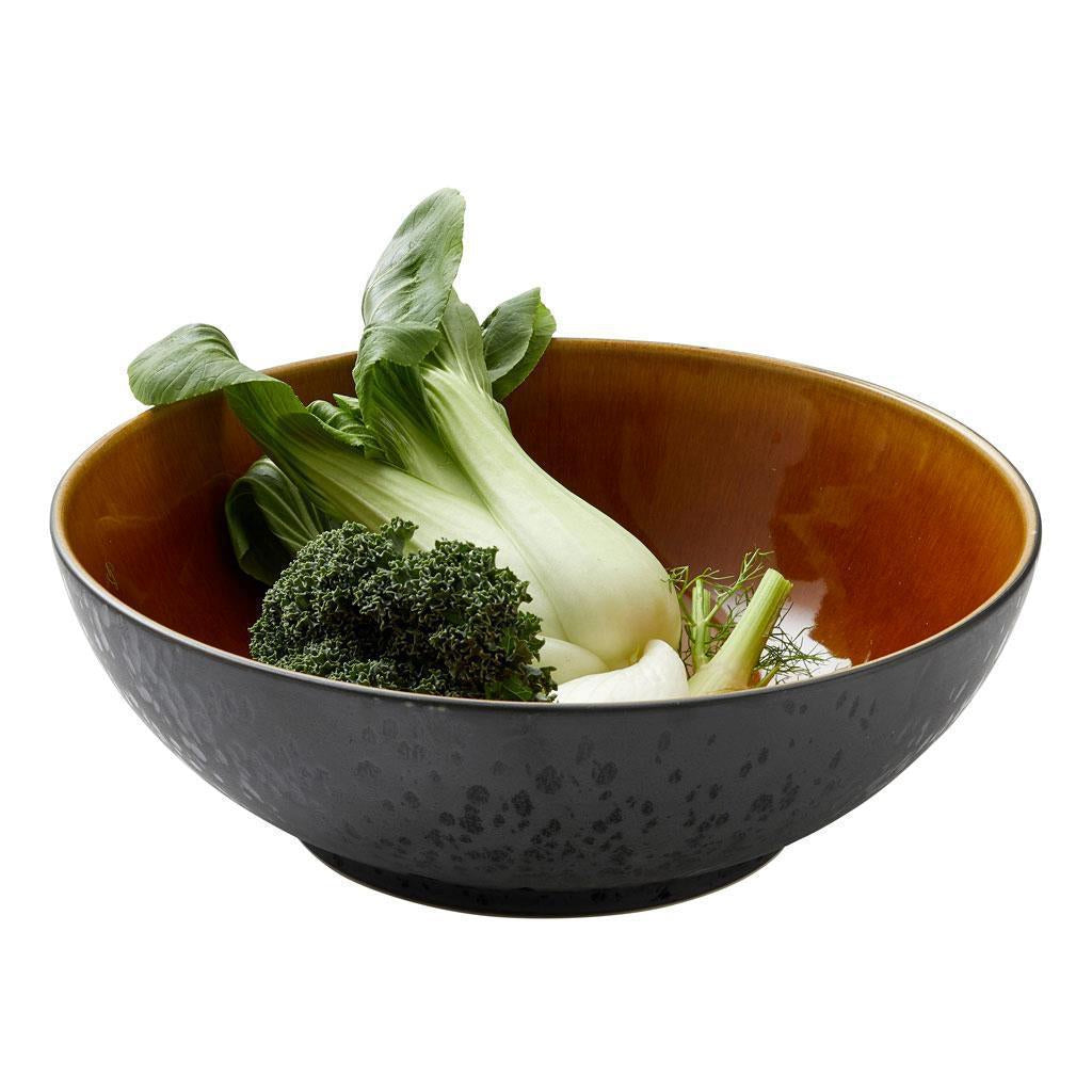 Bitz Salad Bowl, Black/Amber, Ø 30 cm