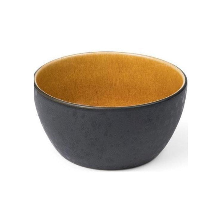 Bitz Bowl, zwart/amber, Ø 12 cm