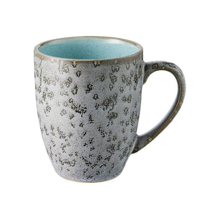 Bitz kopp med handtag, grå/ljusblå, Ø 10 cm