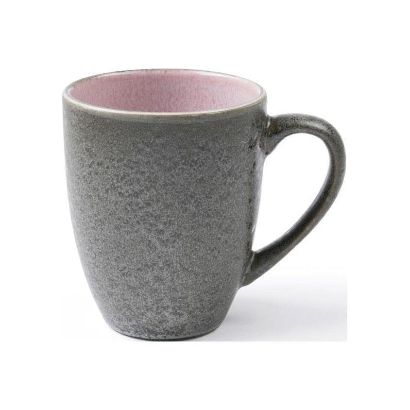Bitz Cup met handvat, grijs/roze, Ø 10 cm