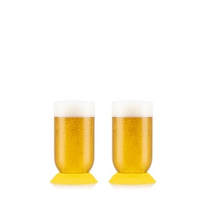 Bodum Oktett Plastic Beer Glasses 2 Pcs., Yellow