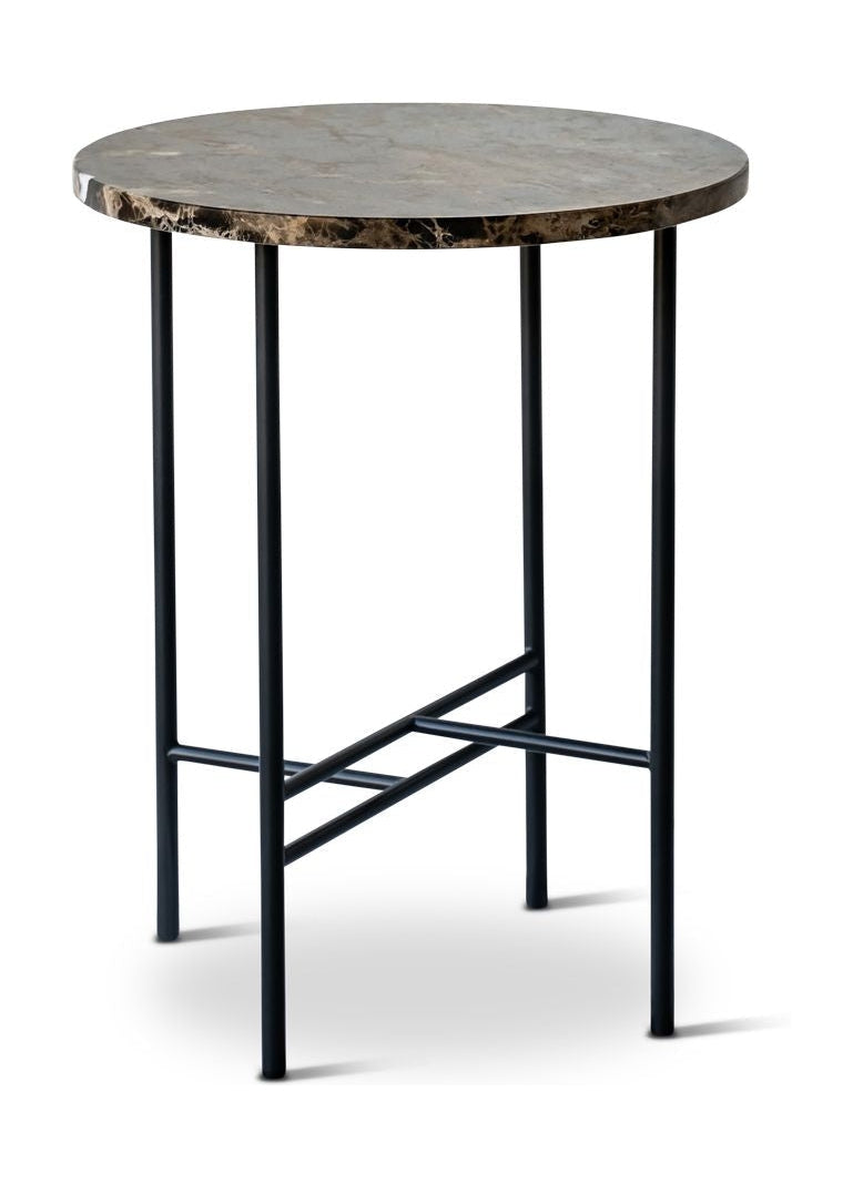 Mesa de café de Bent Hansen Metro Ø 45 cm, Emperador Mármol marrón oscuro