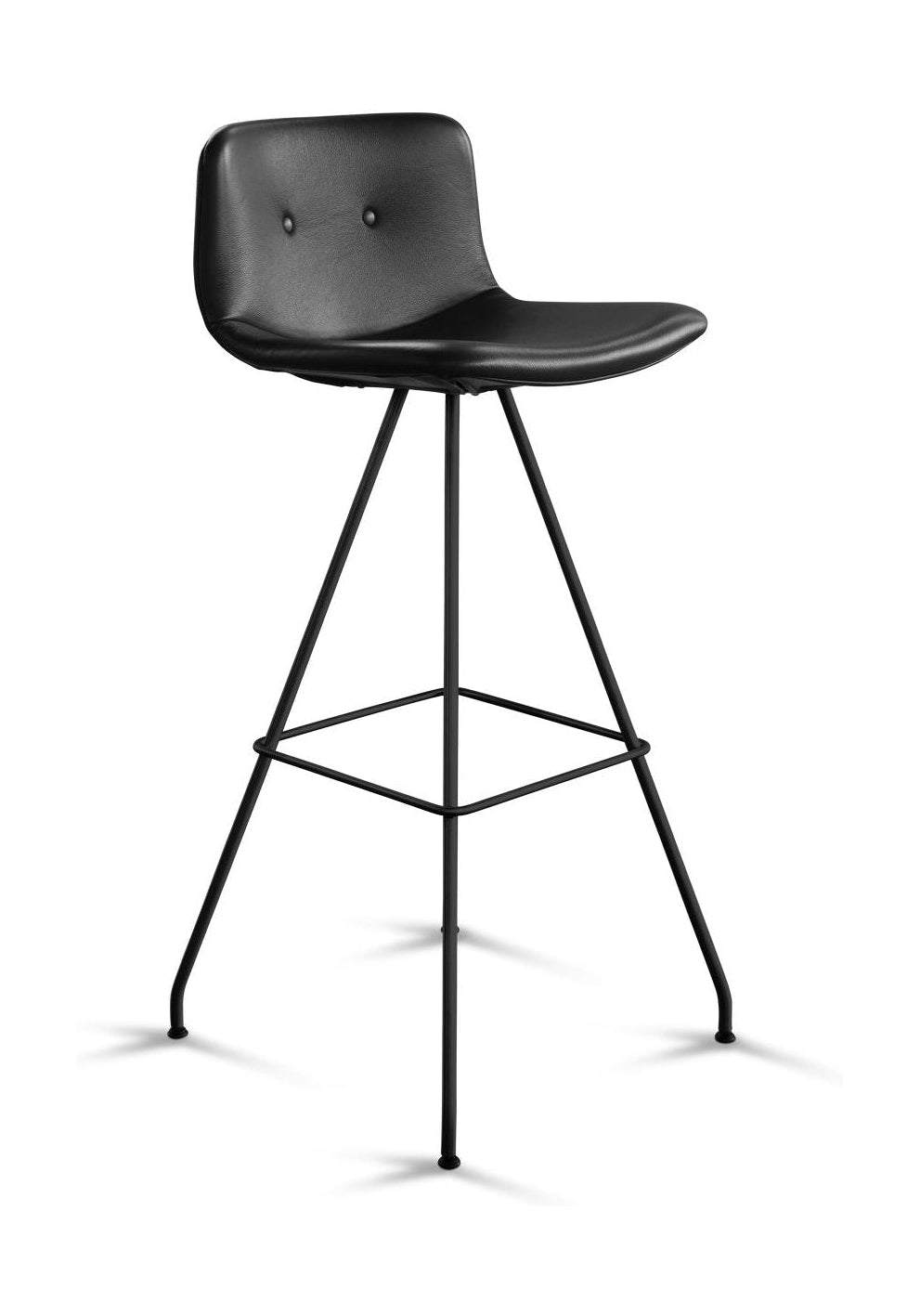 Bent Hansen Primum Bar Stuhl H: 99,5 cm, schwarzer Rahmen/schwarzes Zenso -Leder