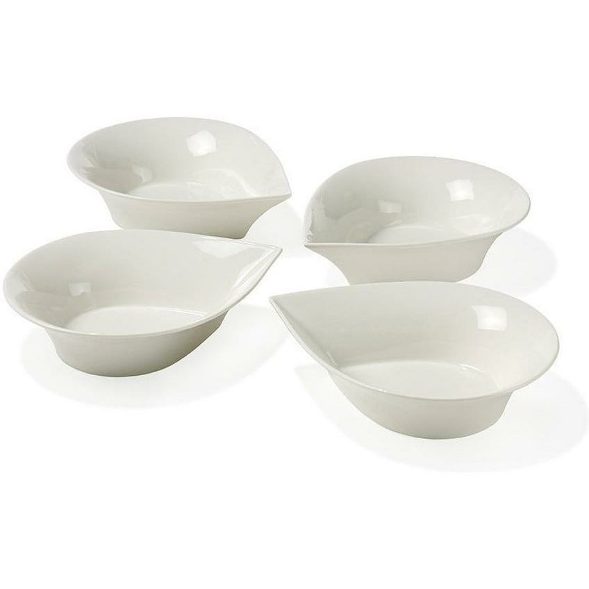 Blomsterbergs Drop Bowls Weiß 20 cm, 4 Stcs.