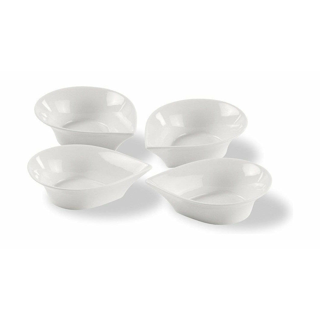 Blomsterbergs Drop Bowls White 4 Stcs., 13 cm